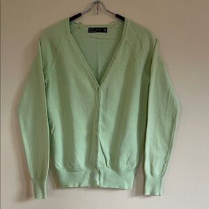 Mint Green Button-Up Cardigan
